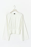 Wide sleeve top - Black/white str