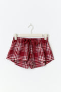 Flannel pyjamas shorts - Red check