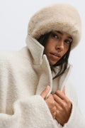Faux fur headband - Beige