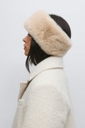 Faux fur headband - Marron foncé