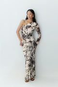 Mesh maxi skirt - Cow aop