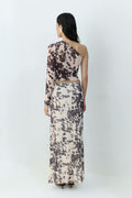 Mesh maxi skirt - Cow aop