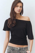 Sculptured top - Noir