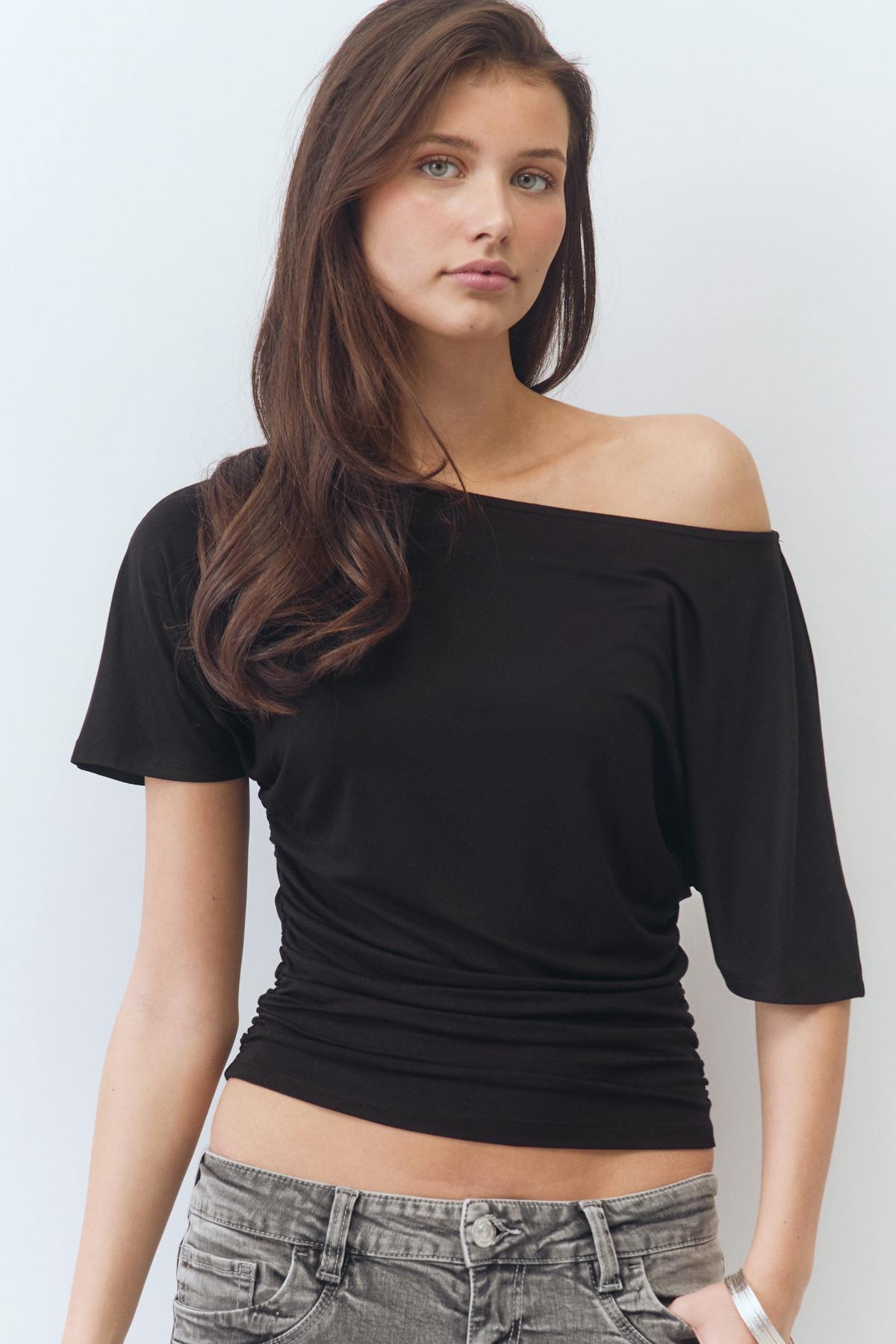 Sculptured top - Noir