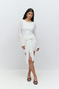 Tie front dress - Haute red