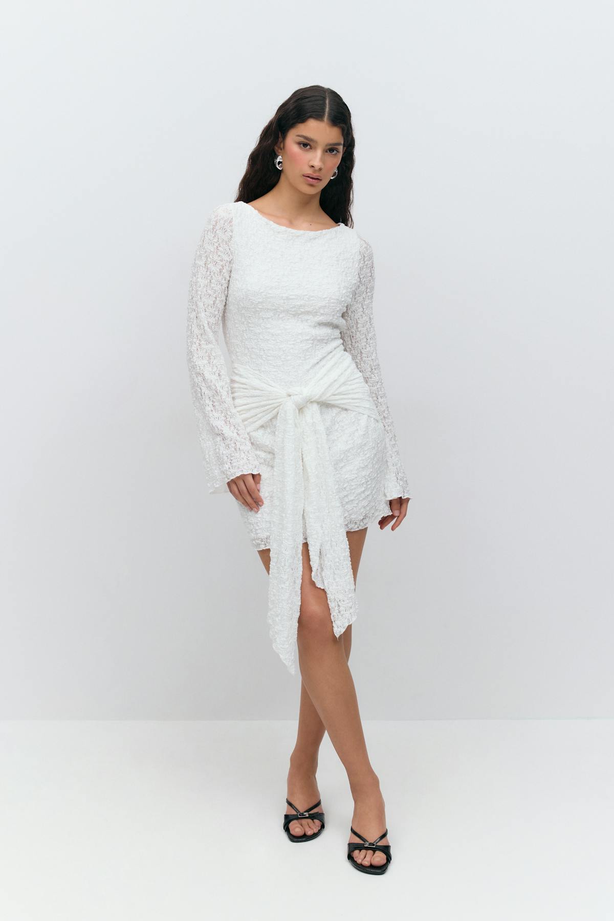 Tie front dress - Haute red