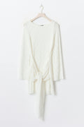 Tie front dress - Blanc cassé