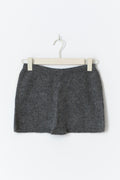 Knitted mini shorts - Dk grey melange