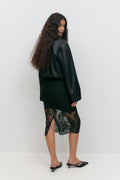 Lace midi skirt - Noir
