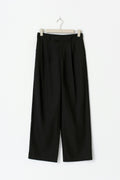 Mid waist pleated trousers - Noir