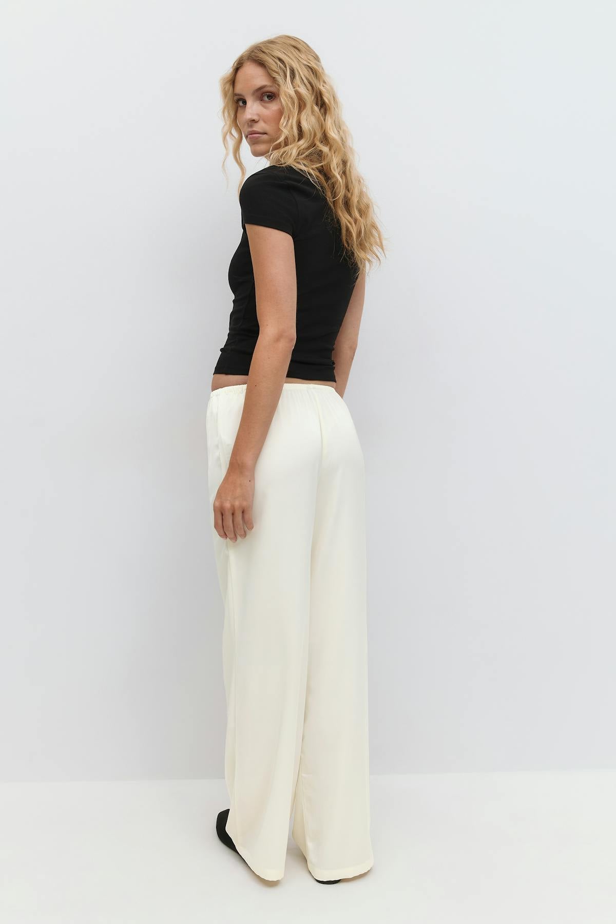 Drawstring satin trousers - Jungle