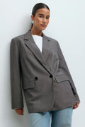 Double breasted blazer - Gris anthracite