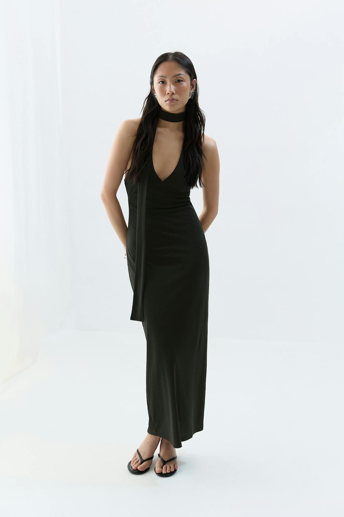 Scarf maxi dress - Noir
