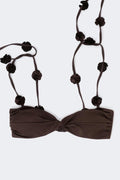 Rose strap bandeau - Marron