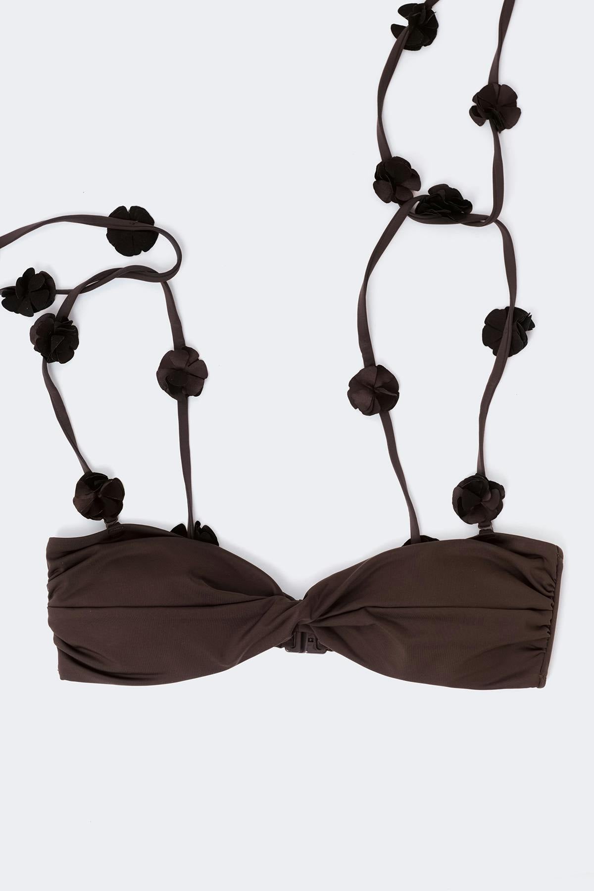 Rose strap bandeau - Marron