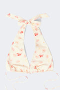 Halter triangle top - Poppy aop