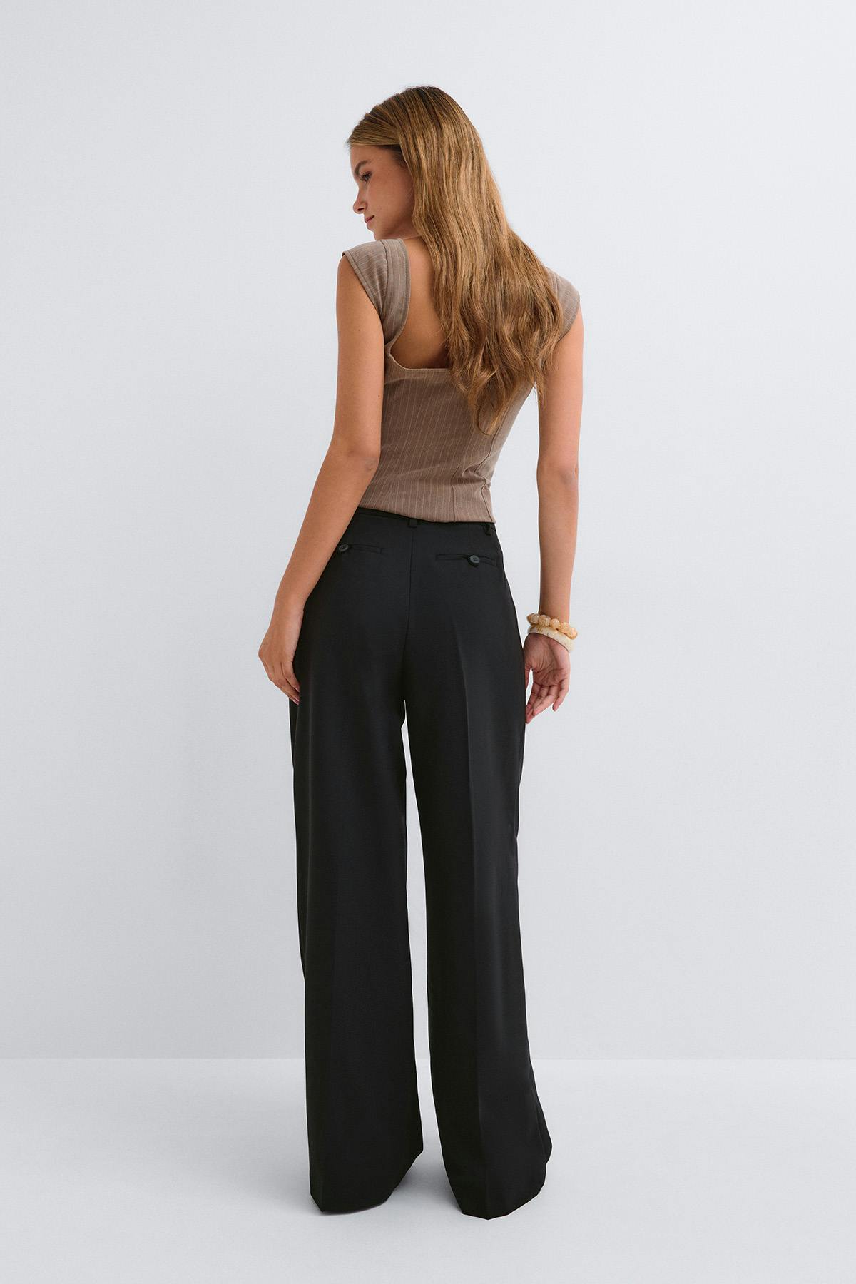 Wide pleated trousers - Noir