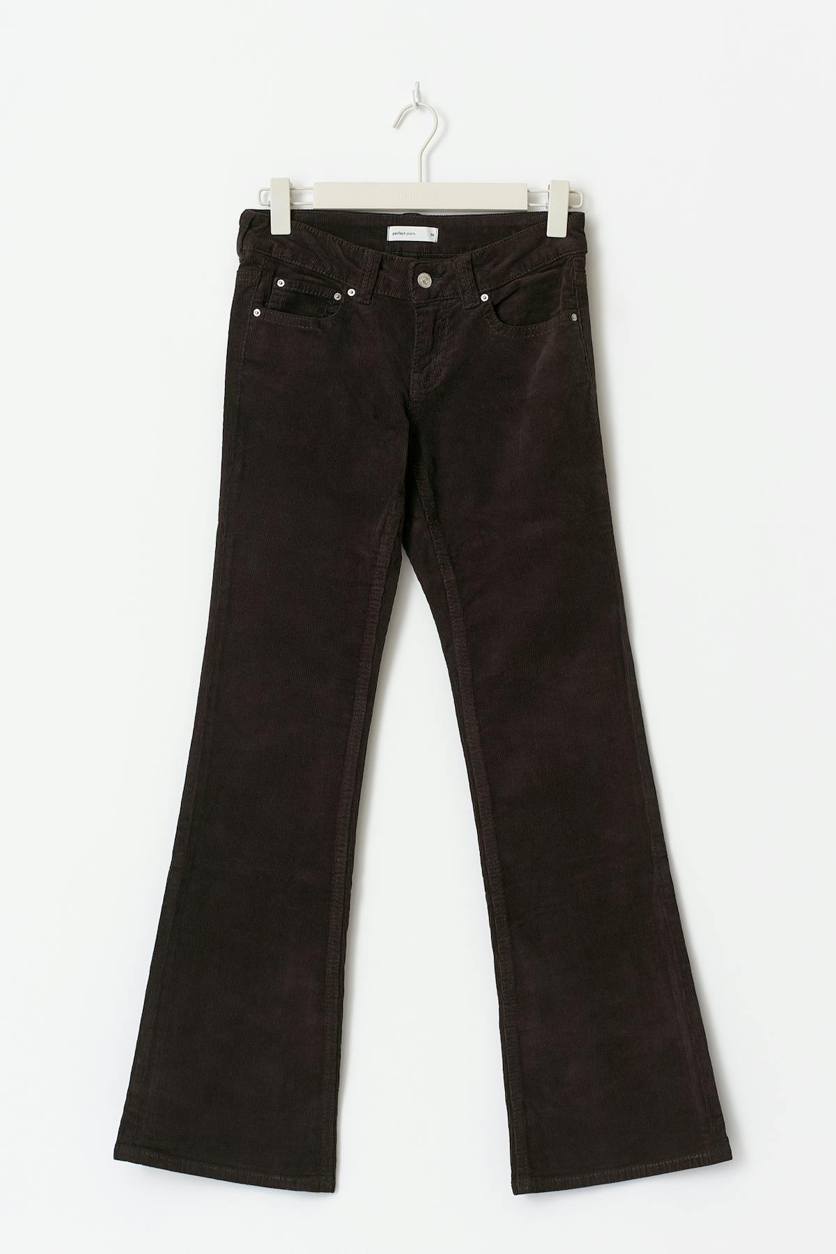 Y2k low cord bootcut jeans - Marron