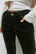 Y2k low cord bootcut jeans - Marron