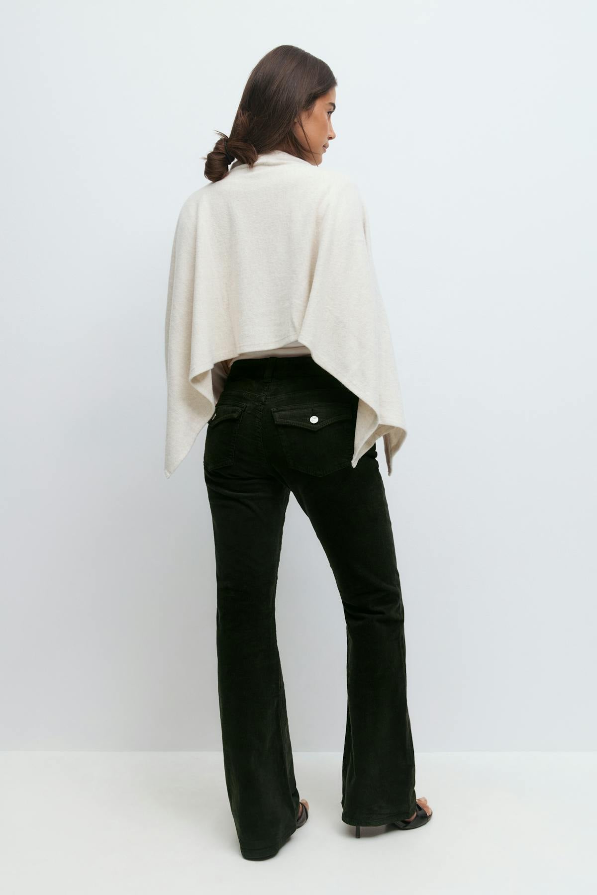 Y2k low cord bootcut jeans - Marron
