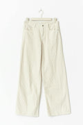 Low wide cord jeans - Ecru