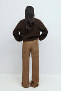 Low wide cord jeans - Ecru