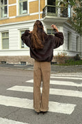 Low wide cord jeans - Ecru