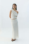 Mesh maxi skirt - Cow aop