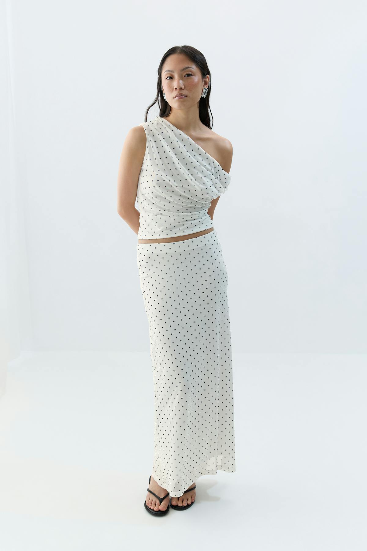 Mesh maxi skirt - Cow aop