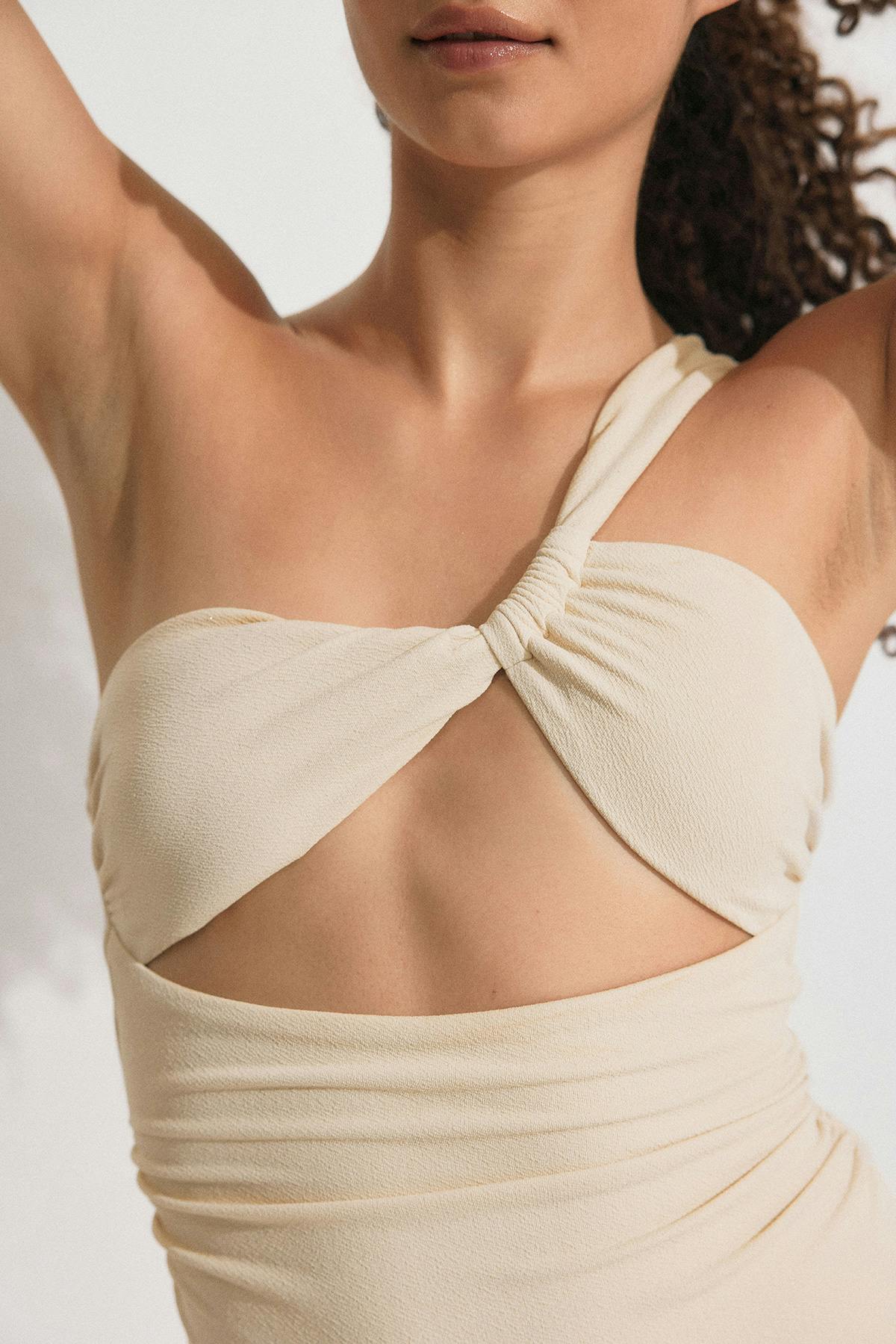 Cutout swimsuit - Crème