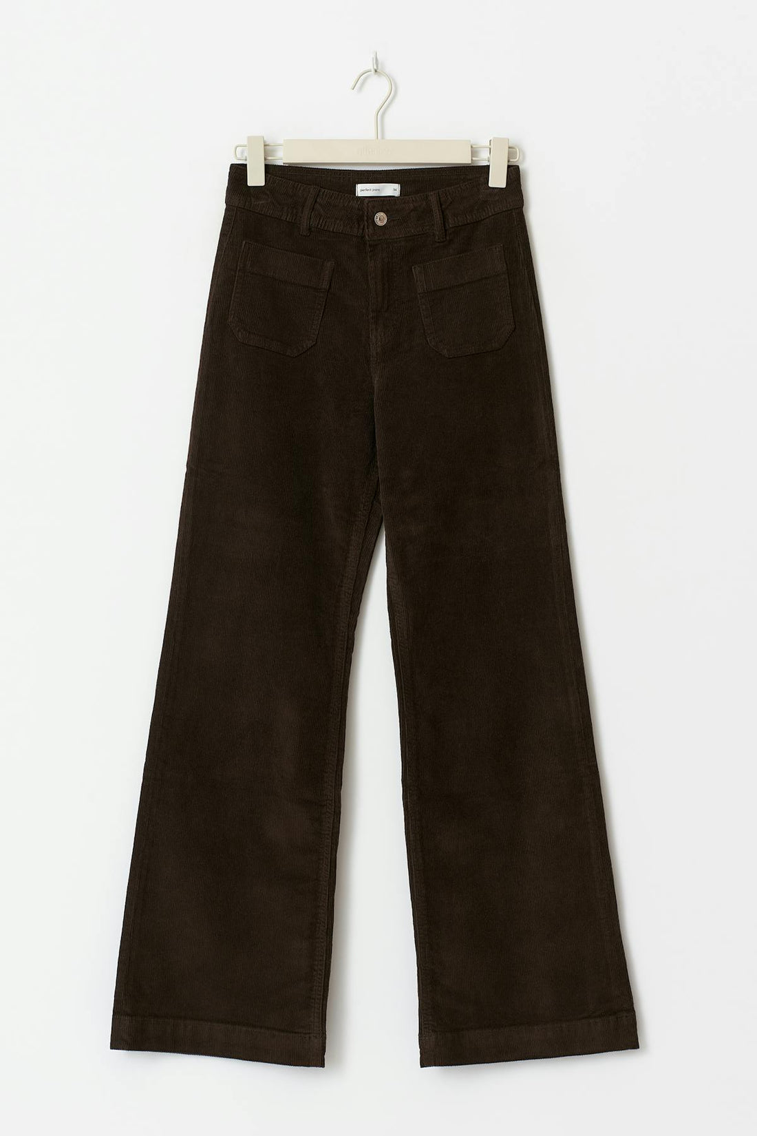 Front pocket cord petite jeans - Marron