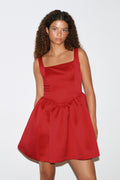 Satin mini dress - Noir