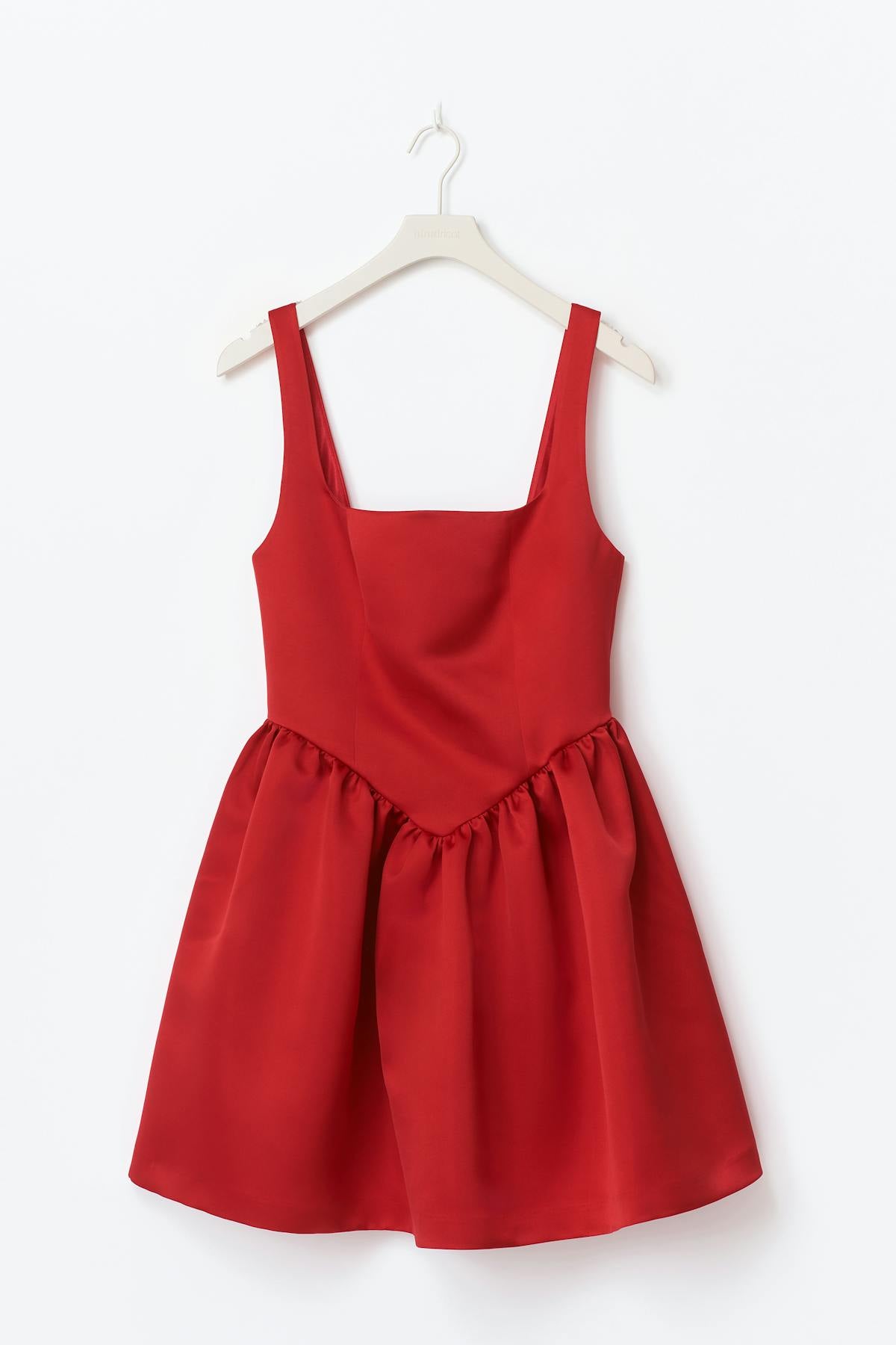 Satin mini dress - Noir