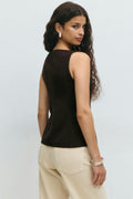 Tailored boatneck vest - Blanc