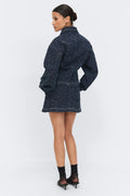 Boucle denim skirt - Rinse