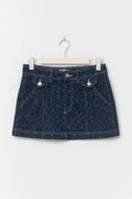 Boucle denim skirt - Rinse