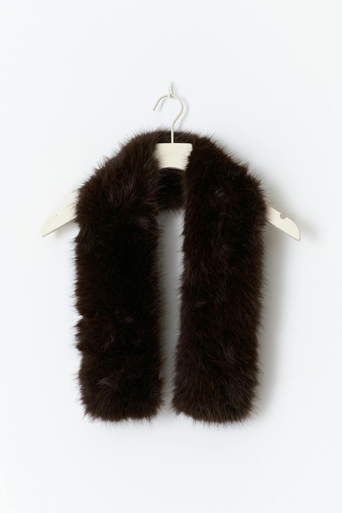 Faux fur plush scarf