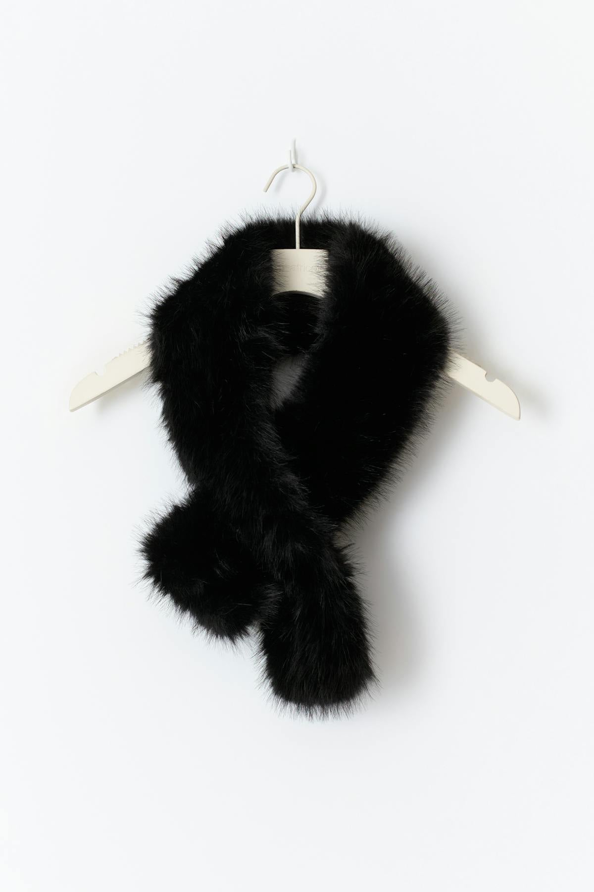 Faux fur plush scarf - Blanc cassé