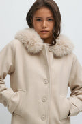 Y fur felt jacket - Noir