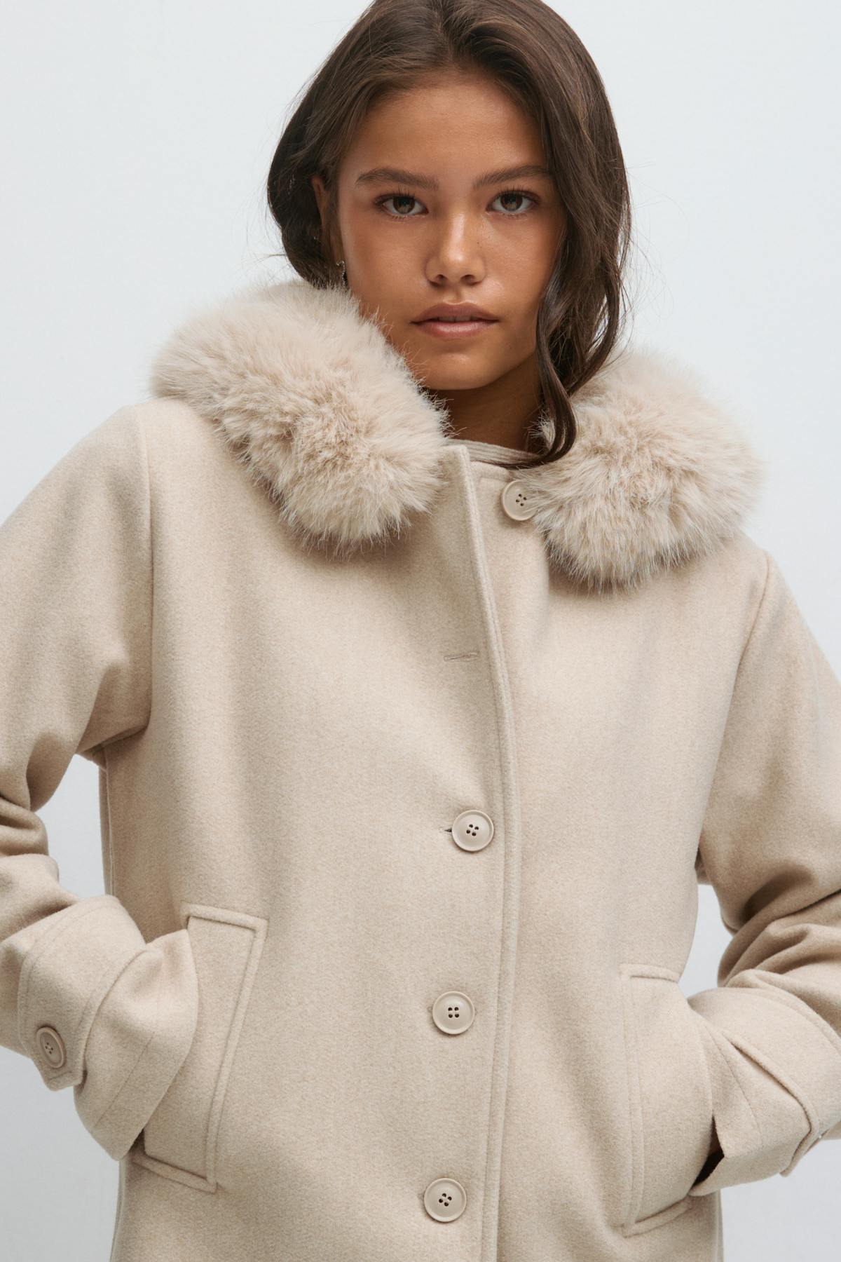 Y fur felt jacket - Noir