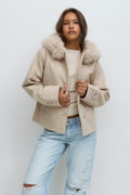 Y fur felt jacket - Noir
