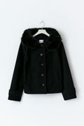 Y fur felt jacket - Noir