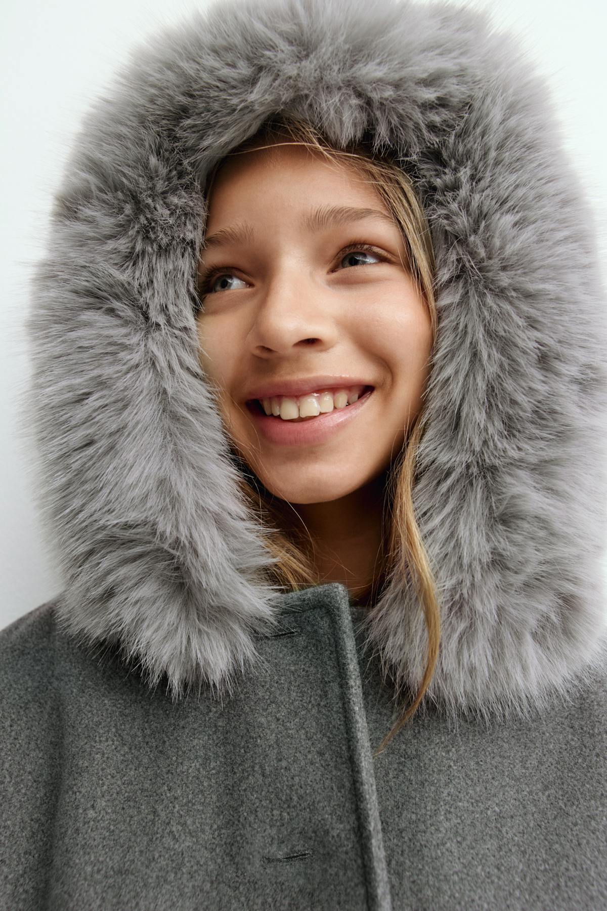 Y fur felt jacket - Gris anthracite