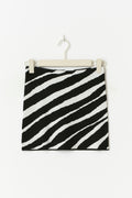 Knitted mini skirt - Zebra