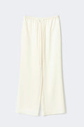 Drawstring satin trousers - Butter yellow
