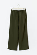 Drawstring satin trousers - Noir