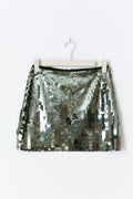 sequin mini skirt - Vert foncé