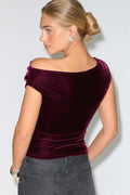 Asymmetric velvet top - Wine tasting