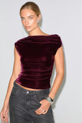 Asymmetric velvet top - Wine tasting