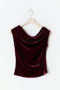 Asymmetric velvet top - Wine tasting